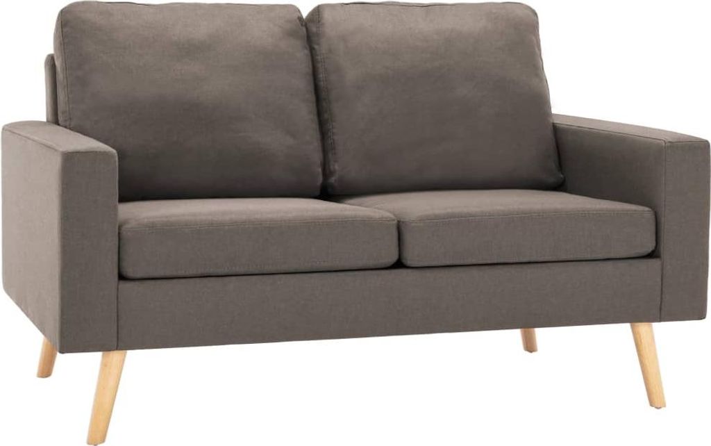 vidaXL 2-Sitzer-Sofa Taupe Stoff