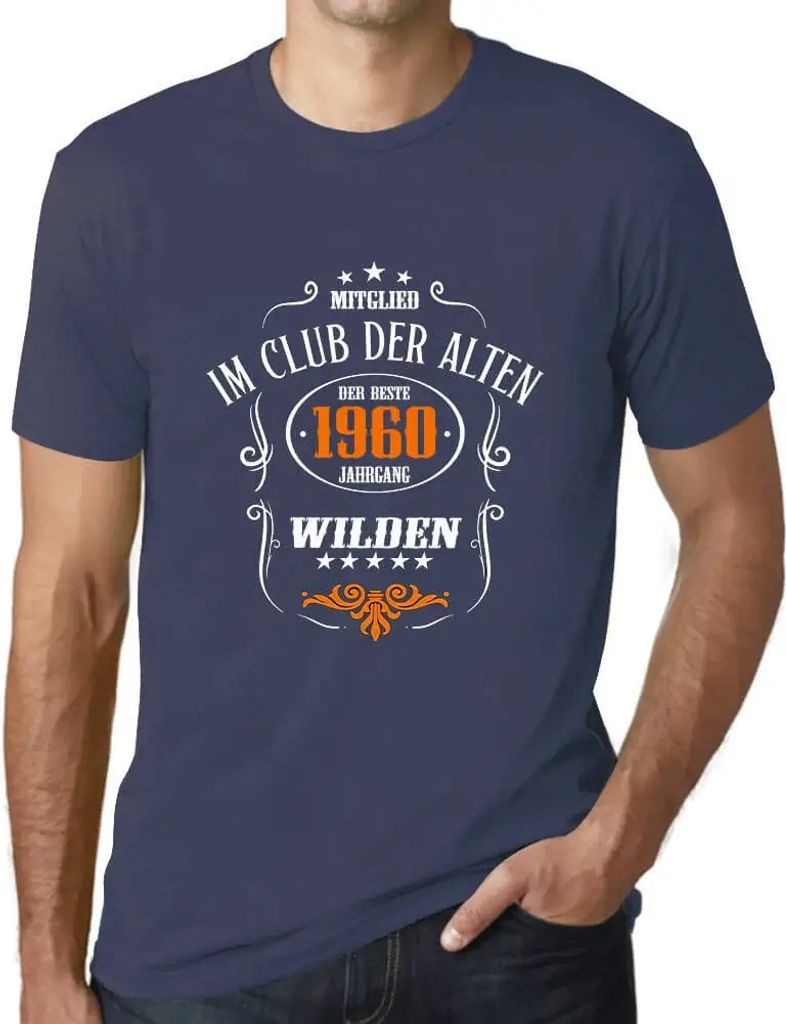 Herren Grafik T-Shirt Wilden Jahrgang Club Öko-Verantwortlich Vintage Jahrgang Kurzarm Lustige Druck Geburtstag Geschenk Mann