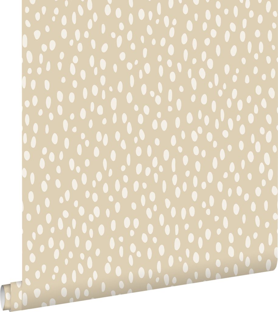 ESTAhome Tapete Punkte Beige 53 cm x 10.05 m