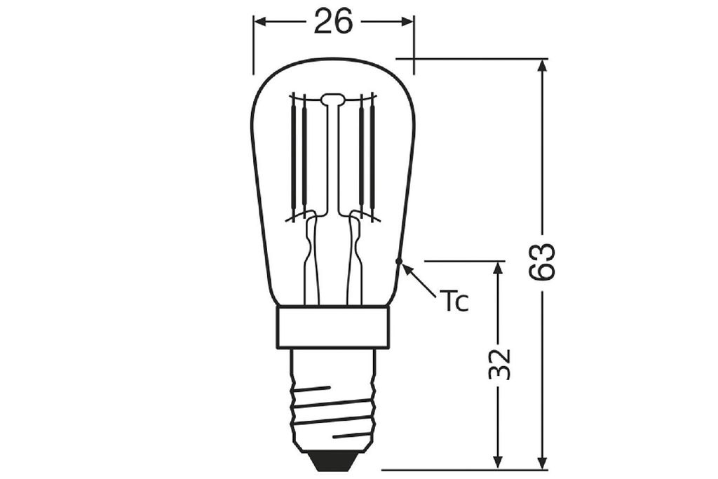 Osram STAR, 2,2 W, 12 W, E14, 110 lm, 15000 h, Warmweiß Produktbild 