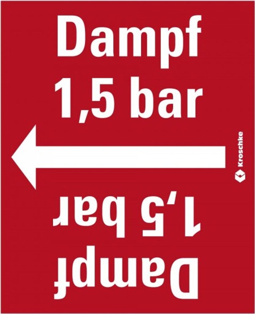 Dreifke Rohrleitungsband Dampf 1,5 bar, praxisbewährt, ab Ø 50mm, rot/weiß, ...