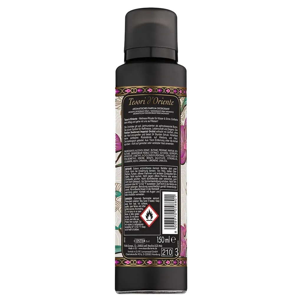 Tesori d'Oriente Déodorant Spray Imperial 150ml aux notes précieuses - 2