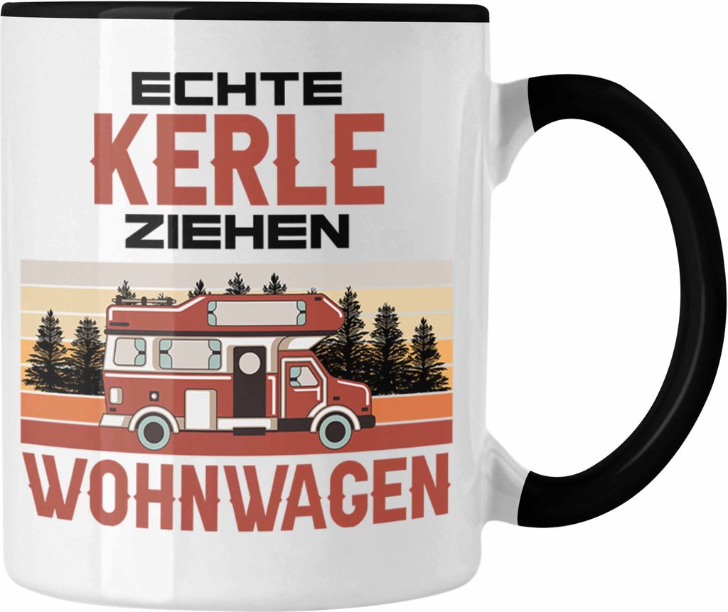 Trendation - Echte Kerle Ziehen Wohnwagen Camper Tasse Geschenke Wohnmobil für Männer Campingwagen Geschenkidee Zubehör Camping Opa Oma Rentner ...