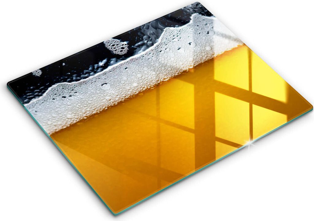 Abdeckung Glas - Küchenabdeckung - 40x52 cm - Abdeckplatte - Bierschaum trinken