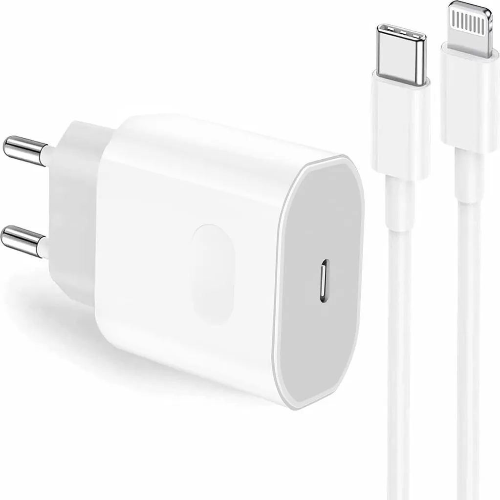 Caricatore Viaggio iPhone 20W USB C + Cavo 2M | Resistente e Veloce
