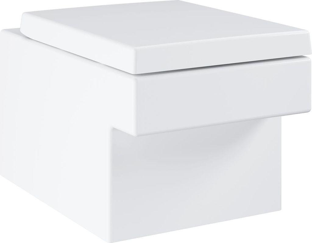 Set Grohe Cube Keramik Wand-Tiefspül-WC mit WC-Sitz spülrandlos PureGuard Oberfläche UP Spülkasten