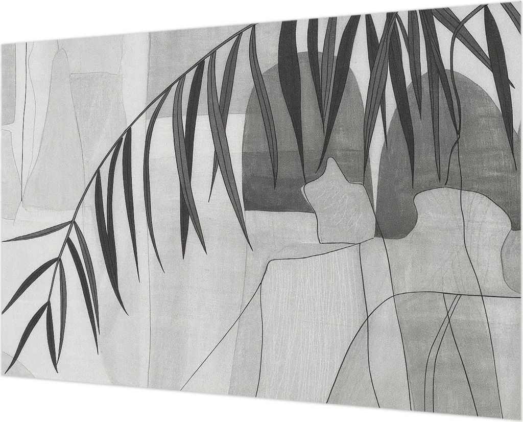 Wandtapete - Dekorative Tapete für Wohnzimmer - Tapetenfolie für Wanddekoration - 152x104 cm - Abstrakte Palme