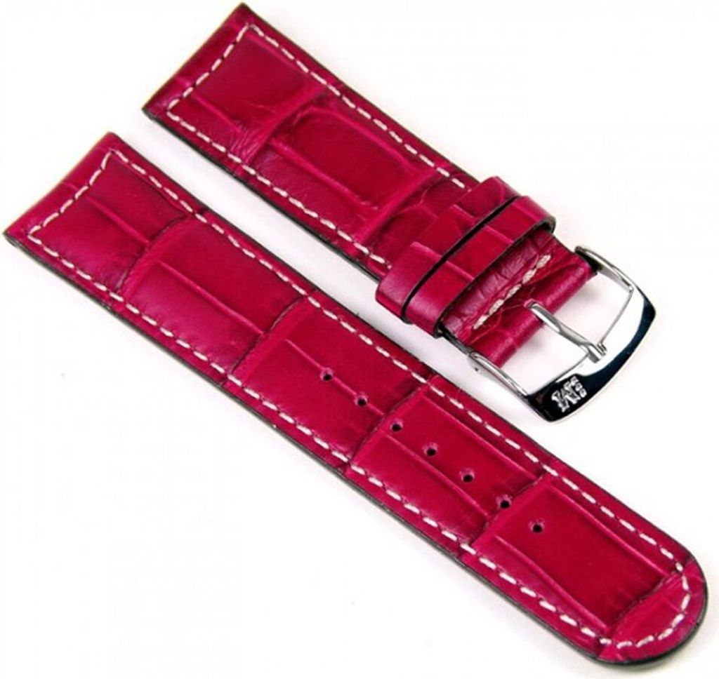 Morellato Uhrenarmband Kalbsleder/Aligatorprägung Band Rubinrot 22mm