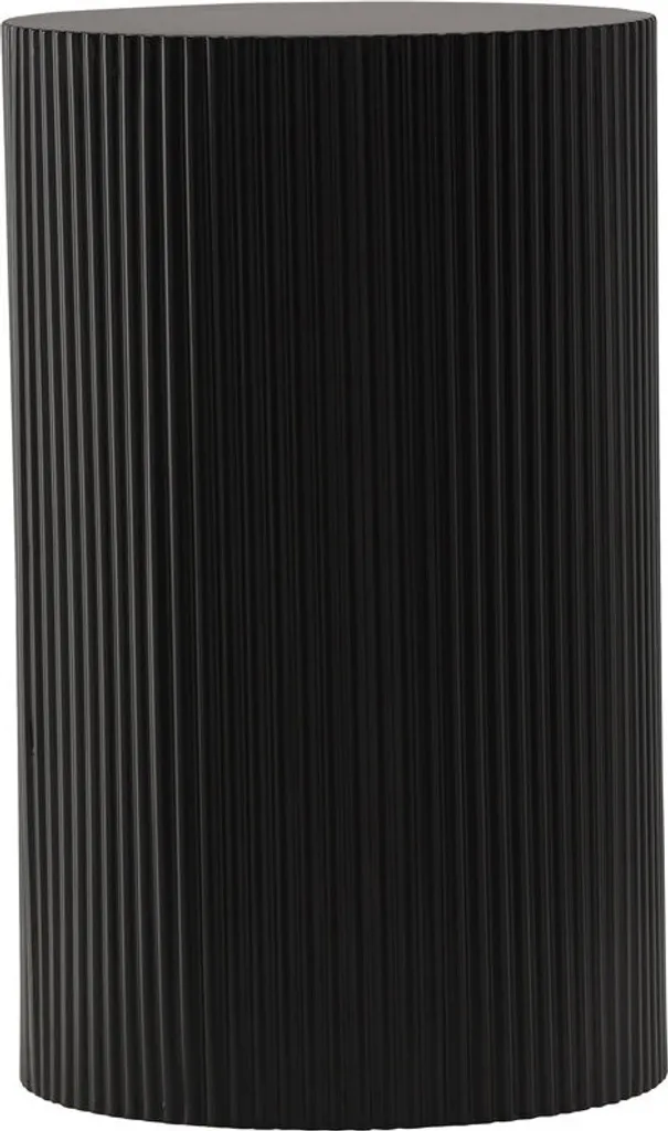 Table d'appoint noir Lenox en métal robuste, style minimaliste chic