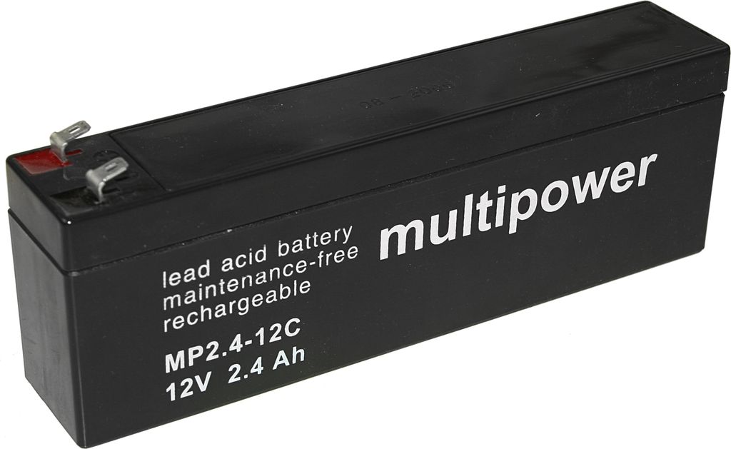 Multipower Blei-Akku MP2,4-12C Pb 12V / 2,4Ah Zyklenfest, Faston 4,8