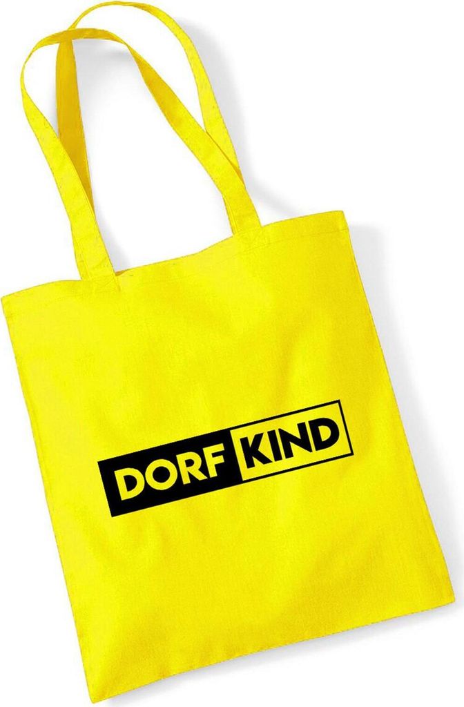 Hellweg Druckerei Baumwolltasche Dorfkind Modern Geschenk Stofftasche Yellow 10 Liter Baumwolle Dorfkind Modern Souvenir