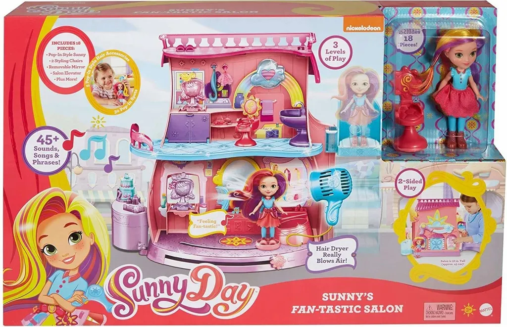 Jouet Salon de Coiffure Barbie Sunny Day pour Créer des Looks Variés