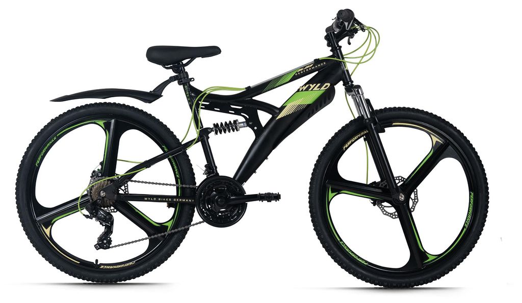 VTT WYLD Fully 26'' Bliss 21 vitesses RH 47 cm, roues en Image du produit 