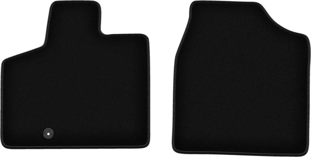 Tappetini Lancia Voyager 2008-2016 in Velluto Nero - Set 2 Pezzi