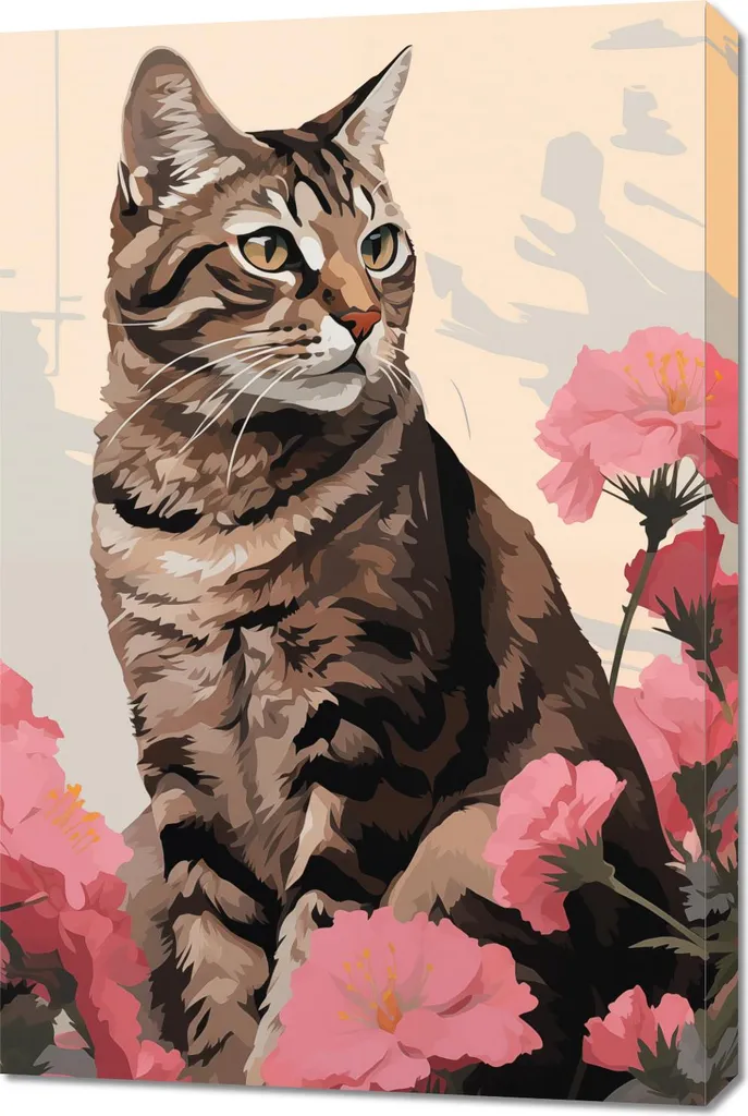 Portrait de l'âme du chat Image 60x90 cm Habillez vos Murs avec Style