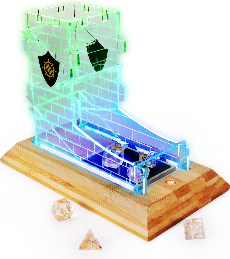 Enhance Gaming LED Würfelturm und Würfelset - Multicolor, Lernspiel