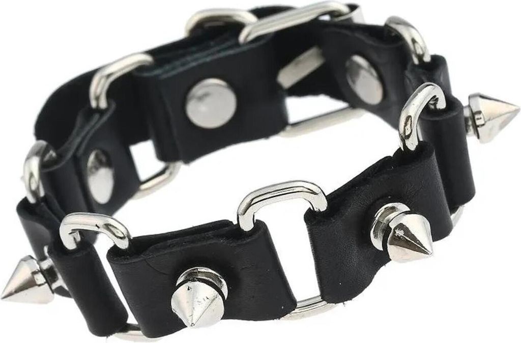Náramek Retro Punk - Stylový Černý Uni Doplněk KP33280 Obrázek produktu 