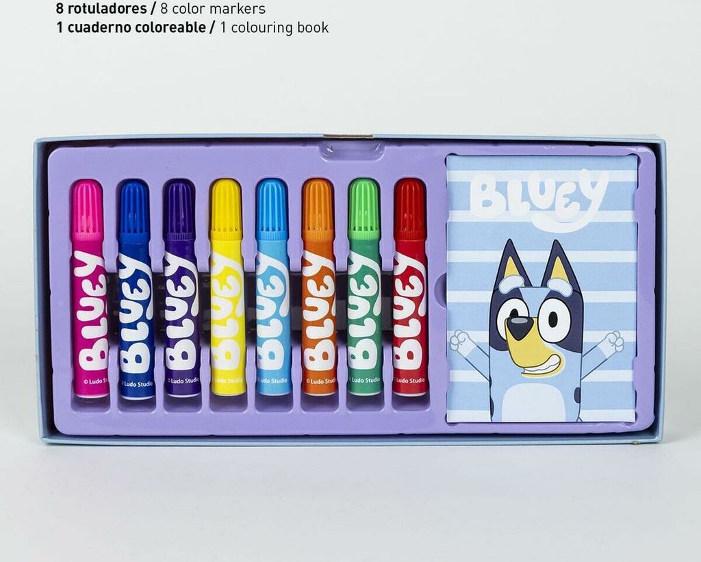 Bluey Malkasten für Kinder – 7 Farben + Schublade für Produktbild 
