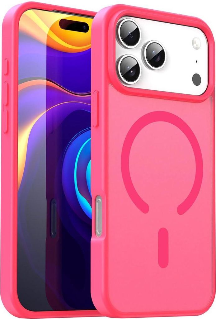 Mobigear Shockproof iPhone 17 Pro Max MagSafe Hülle Hardcase Backcover - Rose Red