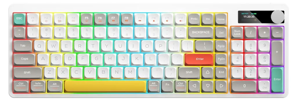 Clavier mécanique sans fil switch rouge et touches PBT série Pro K80
