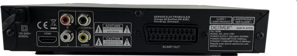 Lecteur DVD Denver DVH-7787 décodeur Dolby et port USB multimédia - 16