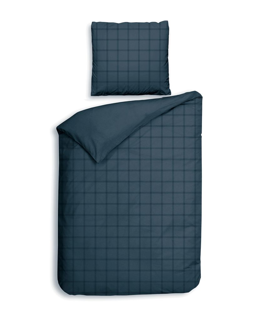 Heckett and Lane Diamante Bettwäsche 135 Maritime Blue Bettwäsche 1 x Bettbezug 135x200 + 1 x Kopfkissenbezug 80x80 Maritime-Blue blau