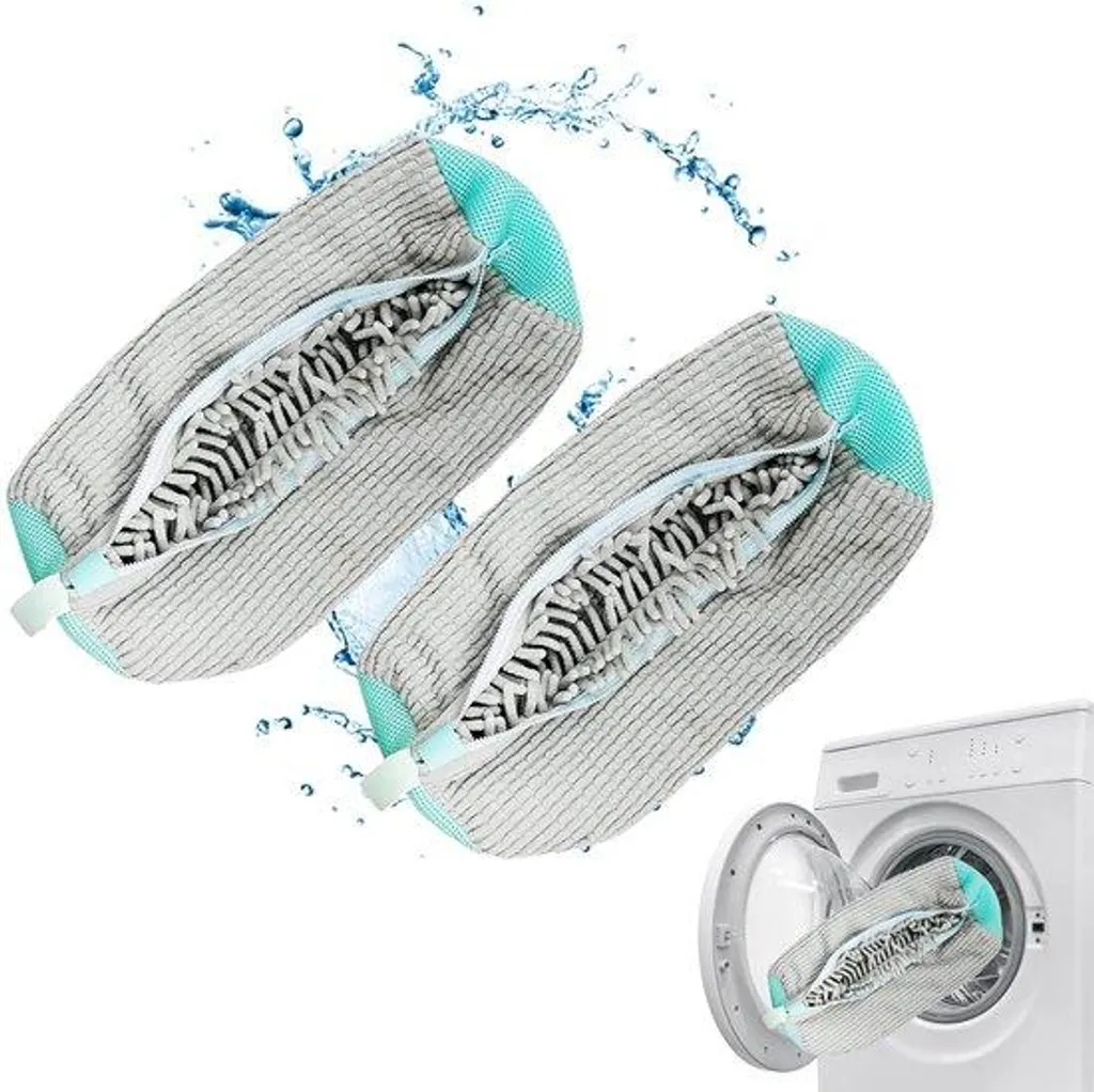 Lot de 2 sacs de lavage pour chaussures gris - Nettoyage à 360 degrés