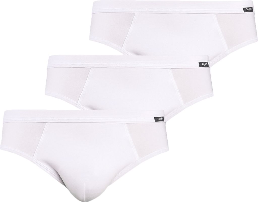 Teyli 3er Pack: Baumwollslips für Männer Toni Male 802-3 weiß S