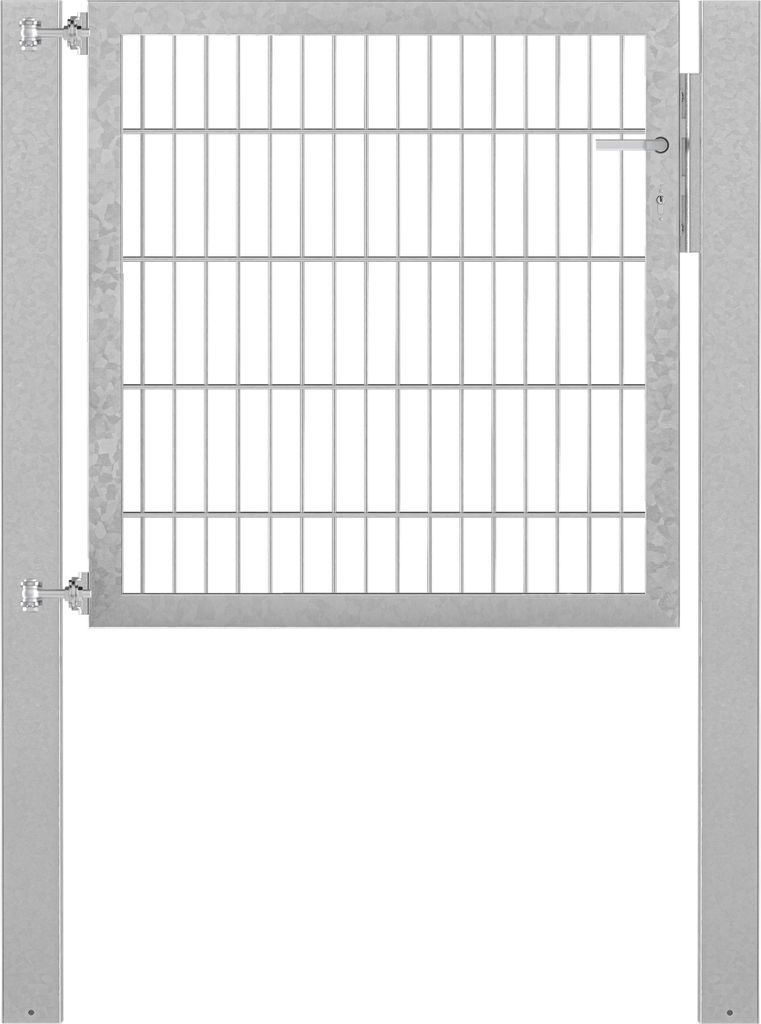 Alberts Einzeltor Flexo Plus mit Zubehör, zum Einbetonieren, feuerverzinkt, Breite 100 cm, Höhe 100 cm, Pfostenstärke 100 x 100 mm