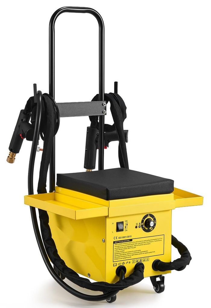 Karosserie Ausbeulspotter - Bolzenschweißgerät Dellenzieher - 4,5 kW Leistung - 6 Schweißmodi - 2 Schweißpistolen - Komplettset mit Zubehör - ...