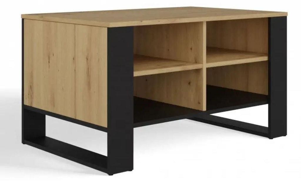 Couchtisch mit 4 Regalen, modern, 4-teilig, Kunsteiche, Produktbild 