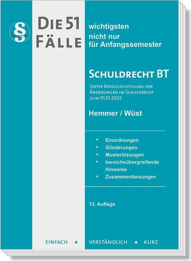 Die 51 wichtigsten Fälle Schuldrecht BT
