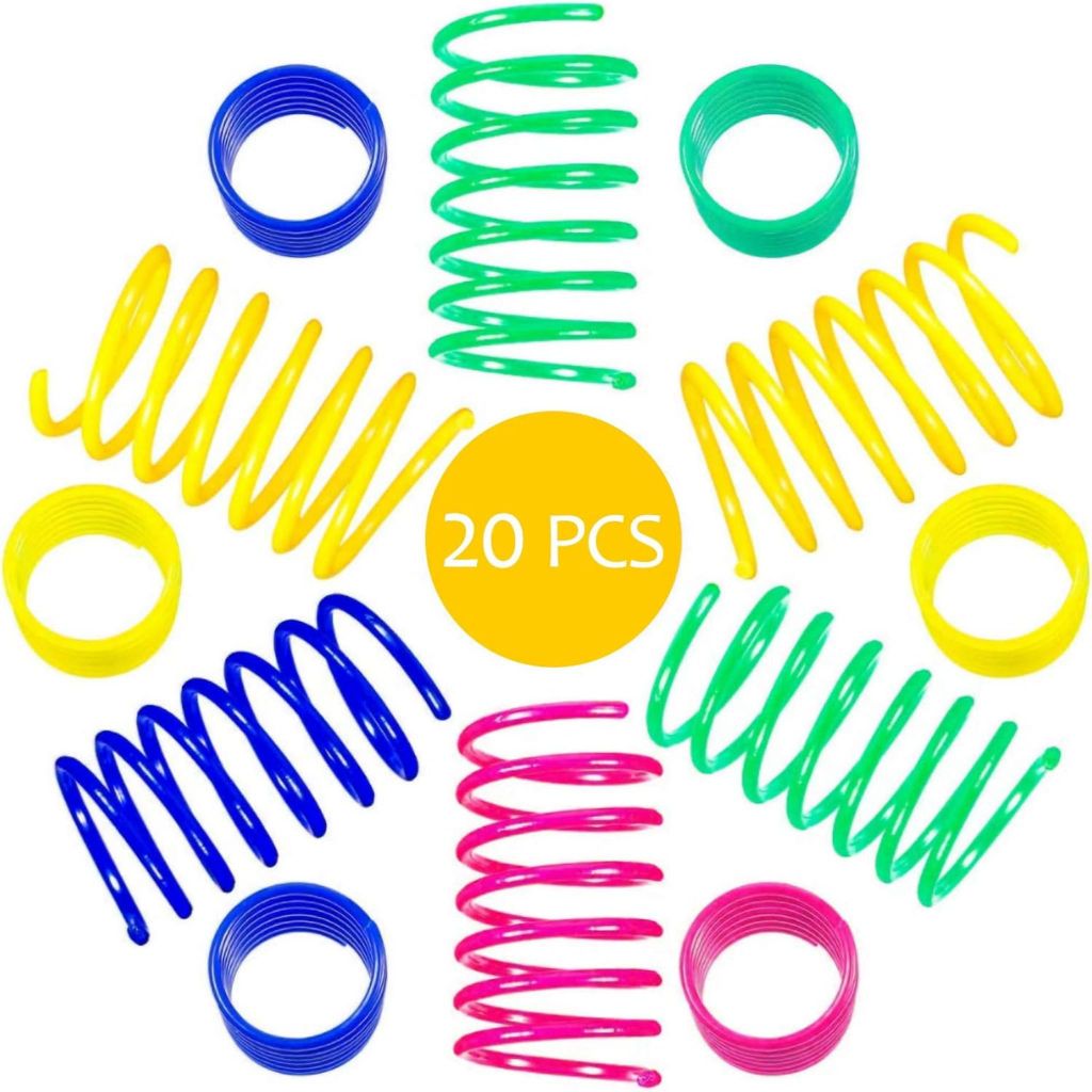 20er-Pack Katzenspielzeug, bunte, kreative Spiralfedern aus Produktbild 