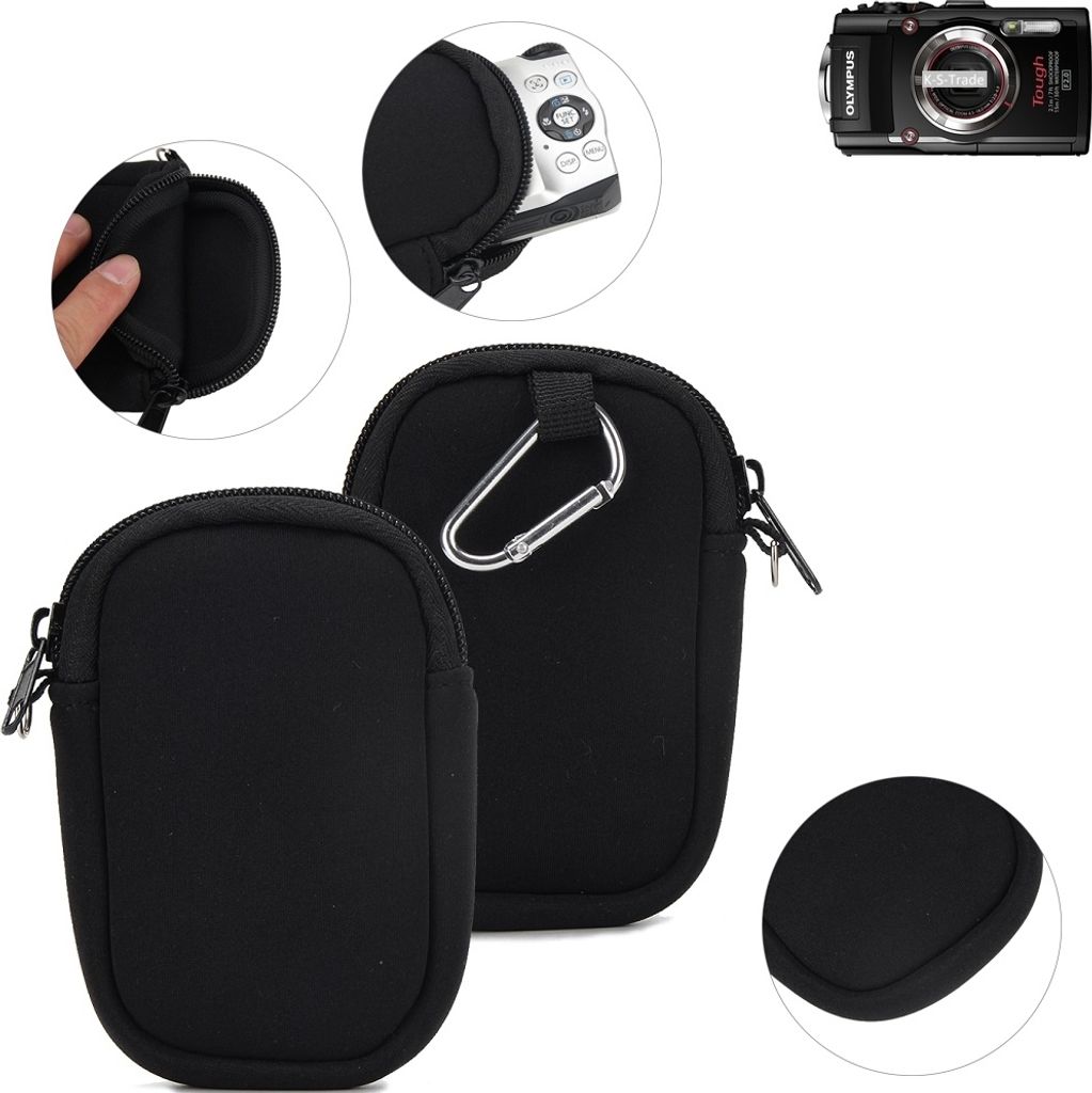 K-S-Trade Kameratasche kompatibel mit Olympus Stylus TOUGH TG-3 Schutz-Hülle Kompaktkamera Tasche Travelbag sleeve case Neopren-Hülle Fototasche