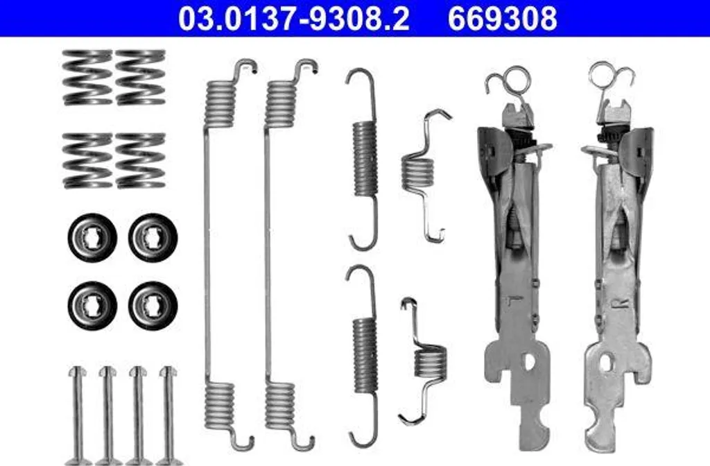 Kit fixation mâchoires de frein ATE 03.0137-9308.2 haute performance OE