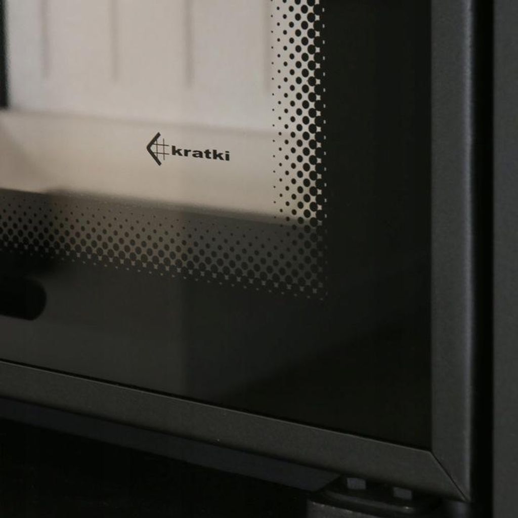 Kamineinsatz aus Stahl KRATKI MBO 15 kW Ø 200 mit Schiebetür mit Türfeder