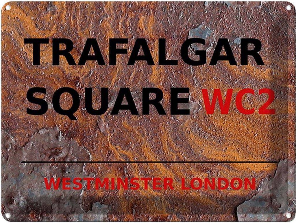 vianmo Blechschild 30x40 cm London Westminster Trafalgar Produktbild 