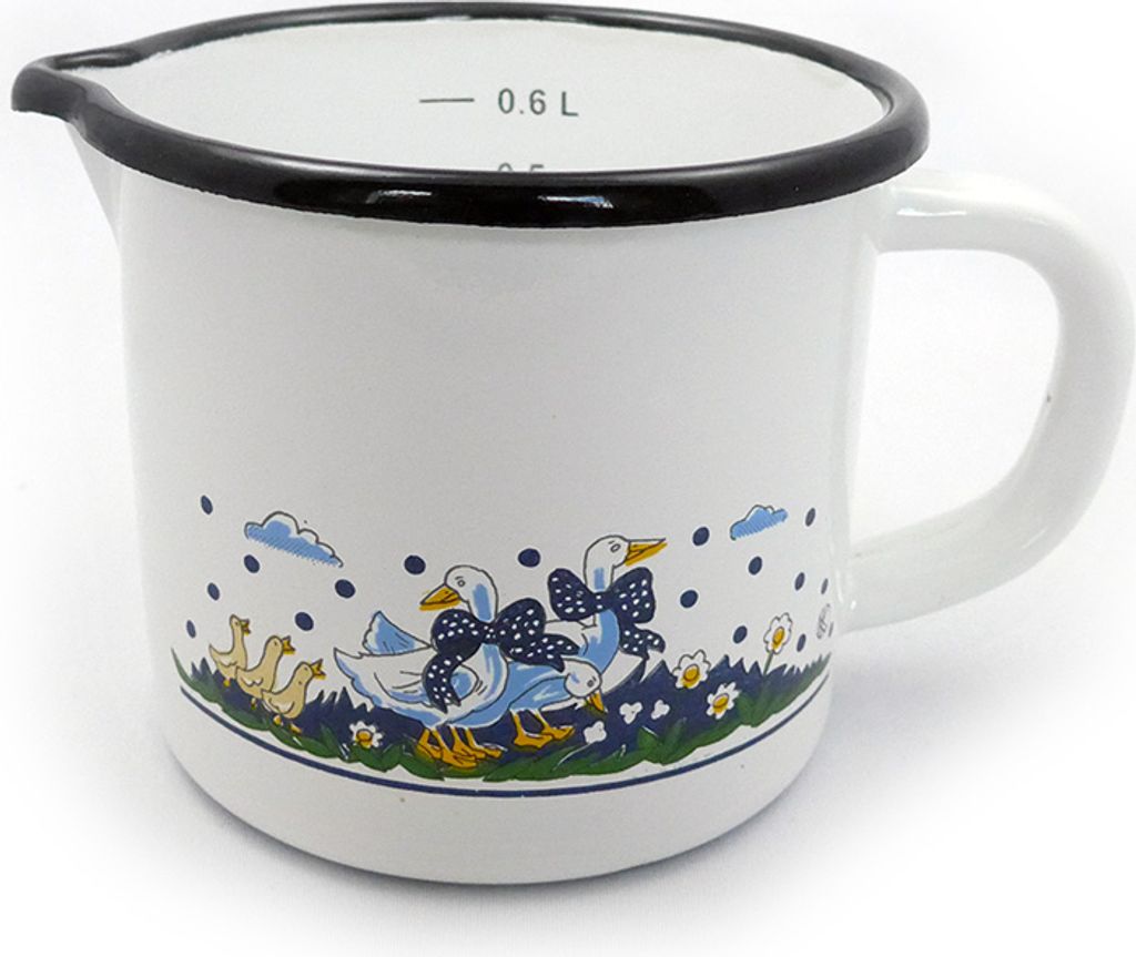 Milchtopf GÄNSEGLÜCK 0,6 Liter mit Ausguss und Skala, Produktbild 