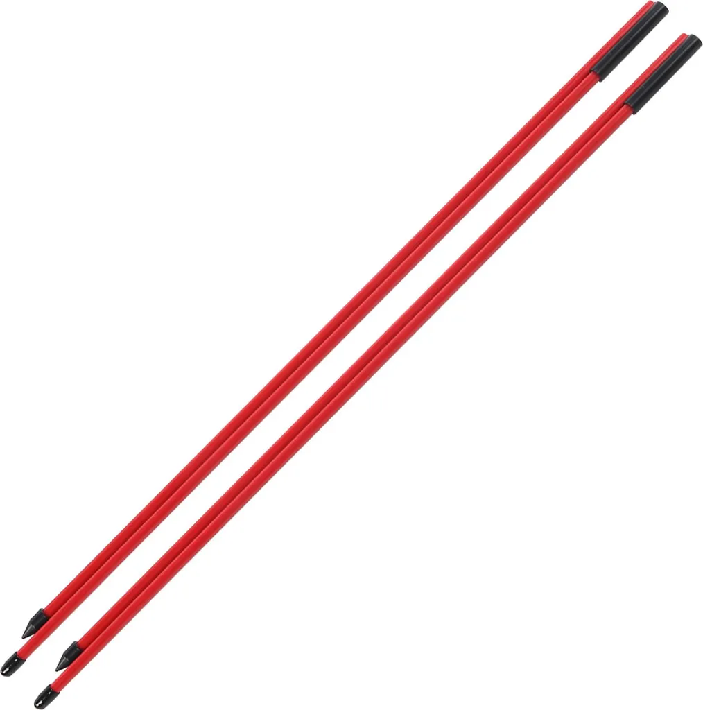 Tiges d'alignement golf pliables en fibre de verre rouge ultra résistante