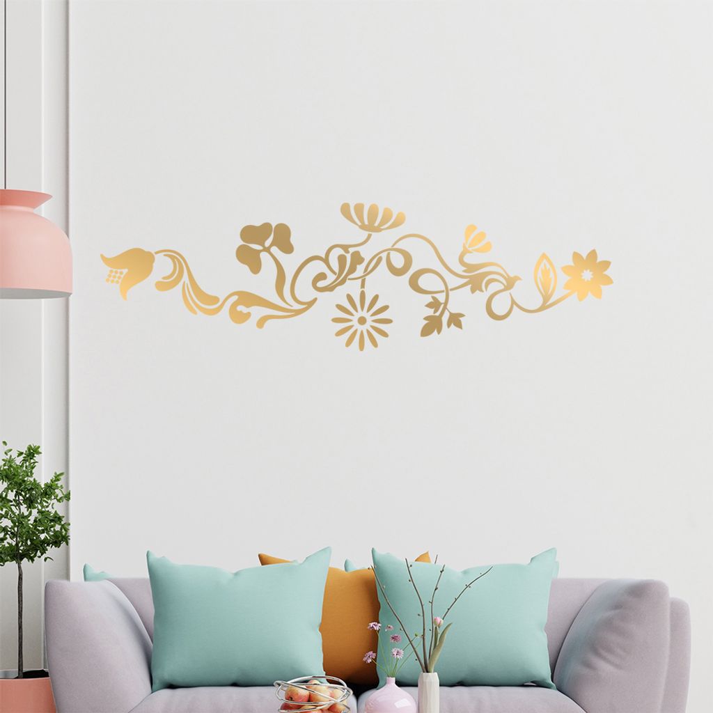 Kleeblatt - Blumen - Blätter Wandtattoo in 6 Größen - Wandaufkleber Wall Sticker - Dekoration, Küche, Wohnzimmer, Schlafzimmer, Badezimmer