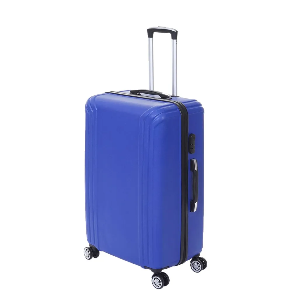 Valigia HWC-D54, valigia da viaggio trolley rigido, 60x42x26cm 64l ~ blu, Premium D54a