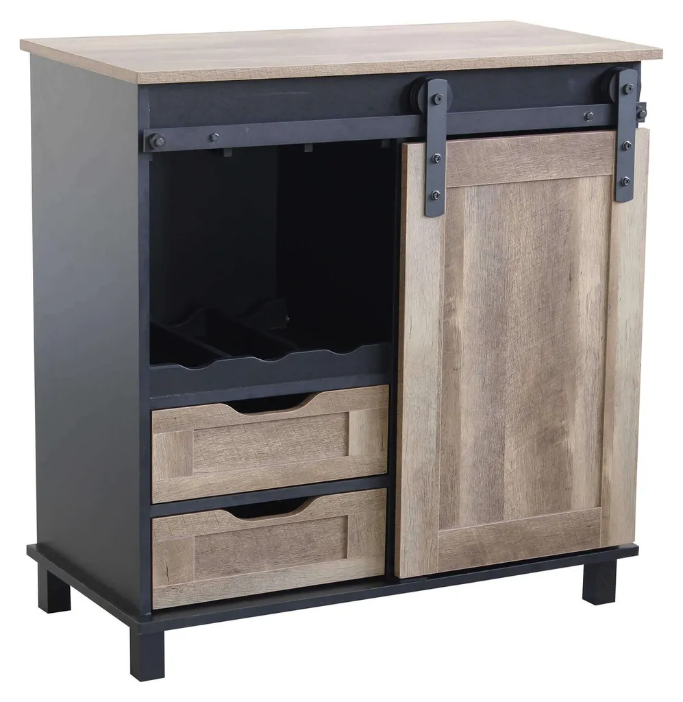 Buffet d'Intérieur pour Bar ou Pub avec Roulettes Gamme Industrial 100cm