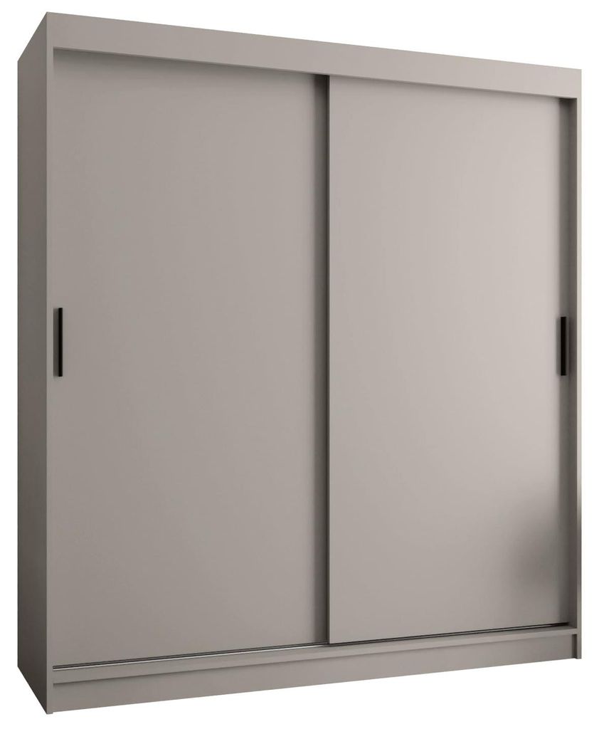 Kryspol - - Kleiderschrank ohne Spiegel, 180x200x62cm, 2 Tür, RUBINO T 180 Kaschmir