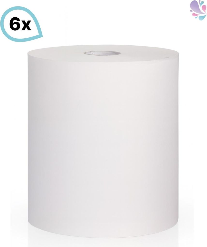 Handtuchrolle universell einsetzbar, Handtuchpapier für gängige Handtuchrollenspender SET, 6 Rollen, 3-lagig, 90m je Rolle : Verpackungseinheiten...