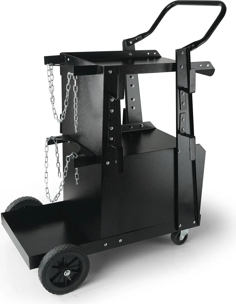 Carrello Saldatore 120kg con Cabinet di Sicurezza e Portabombola