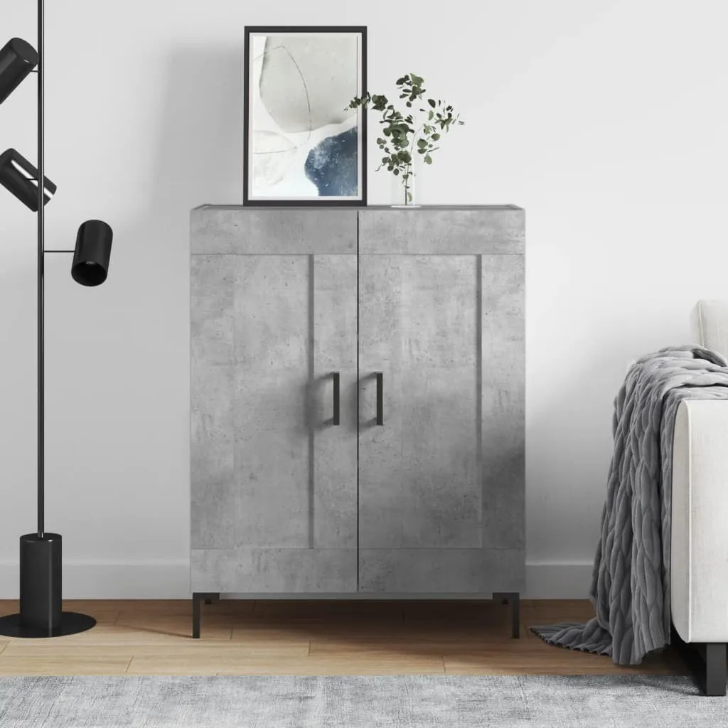 Credenza Moderna vidaXL Grigio Cemento - Mobile Multifunzione Casa