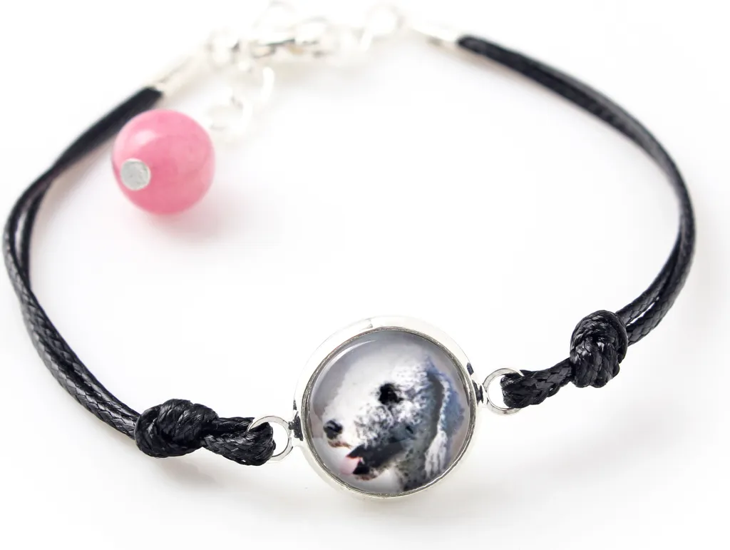 Gioielli Bedlington Terrier: Bracciale Art-Dog Fatto a Mano con Foto
