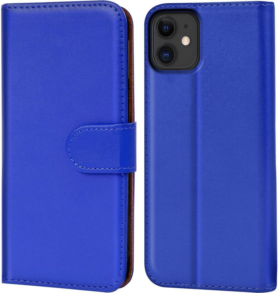 Conie Klapp Tasche für iPhone 11 Kartenfach Rundumschutz Hülle in Blau