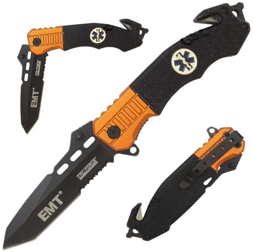 MTech Outdoormesser Für Erwachsene - Blaue G10-Griffe, Klingenlänge 8,64 Cm, Robustes Taschenmesser