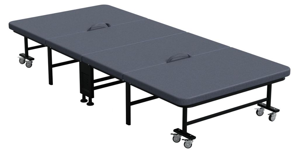 HAGO24 Gästebett 80x190cm Klappbett Faltbett Rollbett Einzelbett Metallbett Notbett Stahlgestell Polsterung 360° Rollen Feststellbremse
